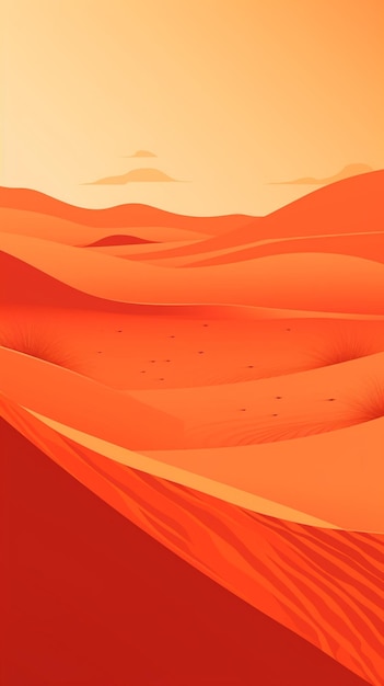 Vector desert landscape with dunes