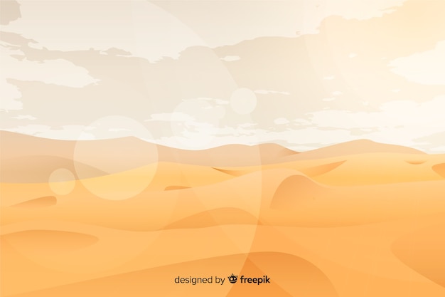 Vector desert landscape with golden sand