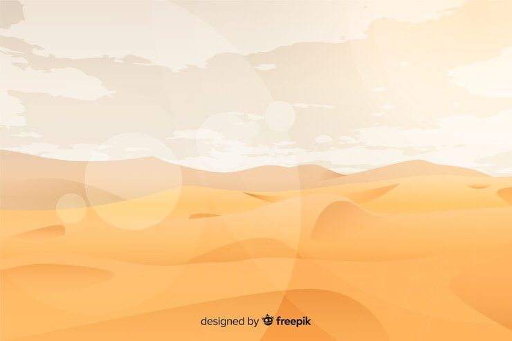 Vector 황금빛 모래와 사막 풍경