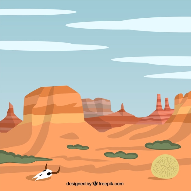 Vector desert landscape