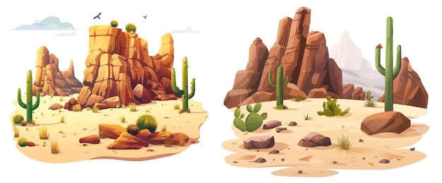 Vector desert landscape