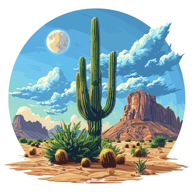 Desert lime flat colors cartoon icon isolated on transparent background