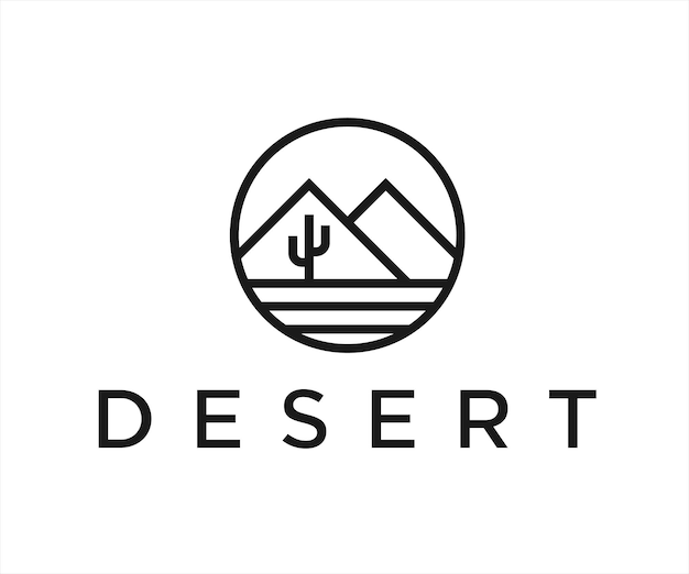 desert logo design vector illustration