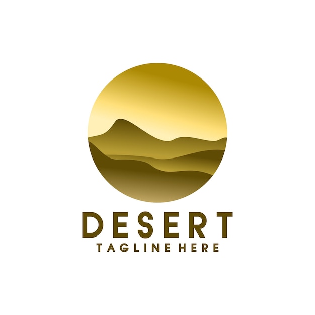 Desert logo modern and minimalist concept