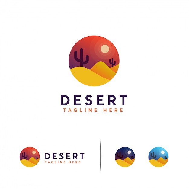 Modello di logo del deserto