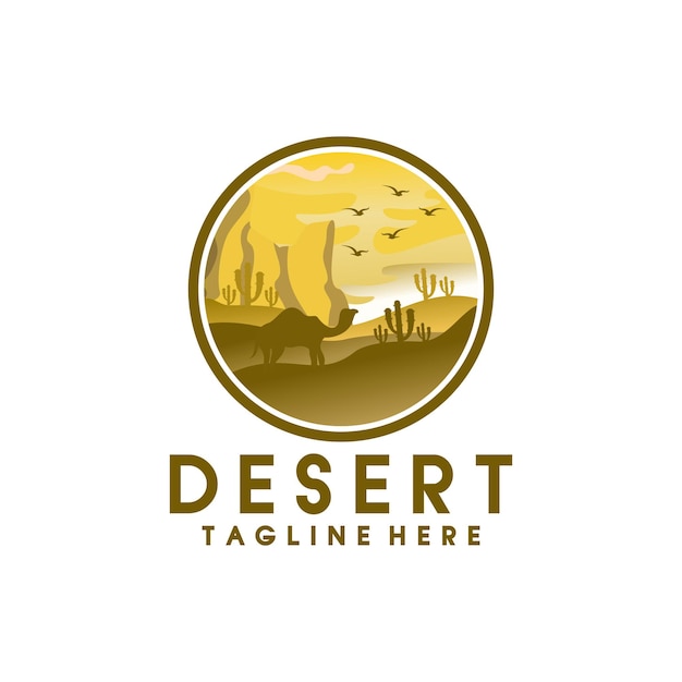 Desert logo vector template