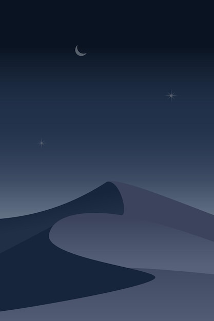 Premium Vector  Desert evening minimalist mobile wallpapers