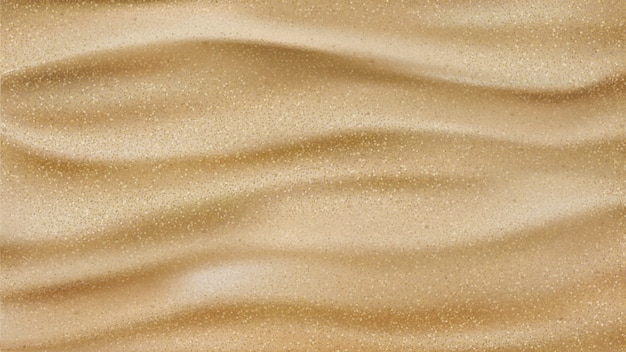 Vector desert relief sand with waves background