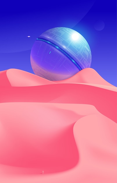 砂漠の風景画