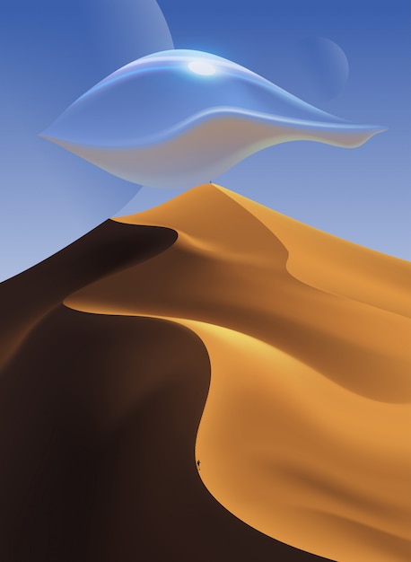 Vector desert scenery art