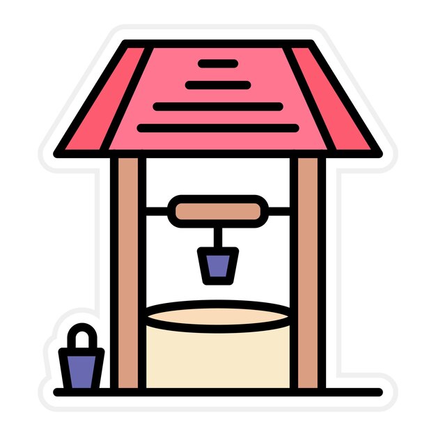 Desert water well icon vector image can be used for desert