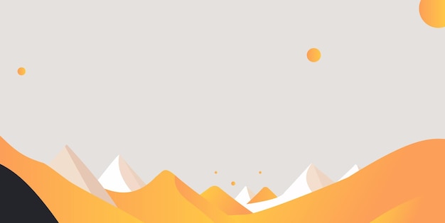 Vector a desert with a orange background that says'mountain '