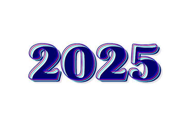 Vector design 2025 happy new year background design eps 10