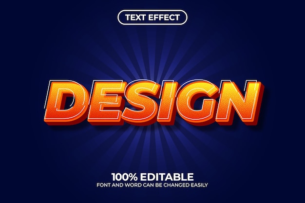 3D дизайн редактируемых текстовых эффектов