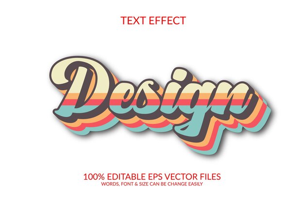 Vector design 3d vector eps text effect design