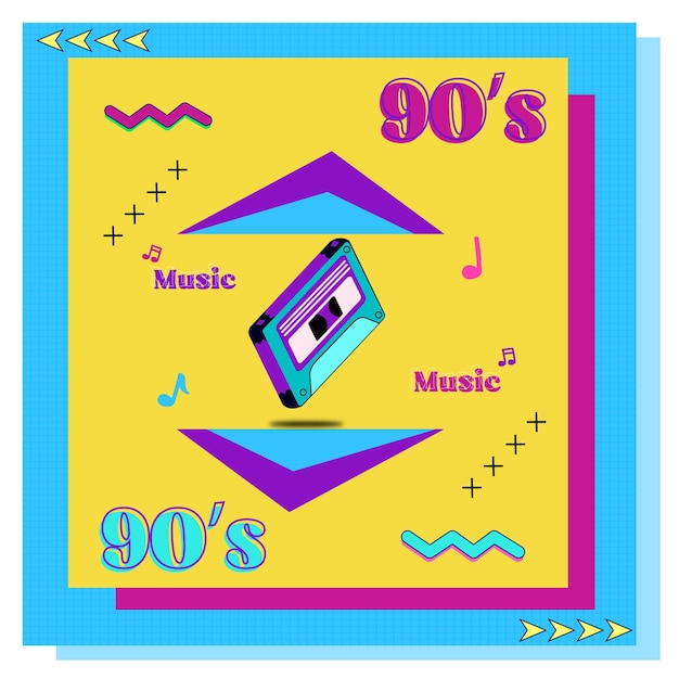 design 90's nostalgic party