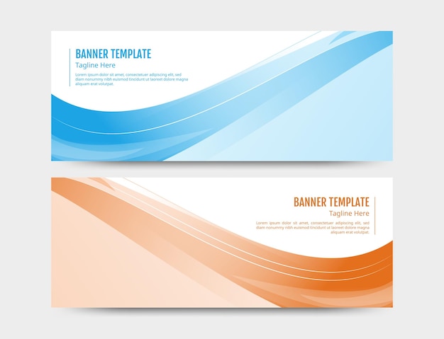 Design abstract wave banners and Facebook cover