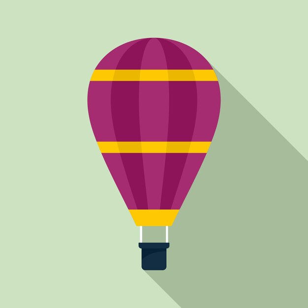 Vettore icona del palloncino ad aria di design illustrazione piatta dell'icona vettoriale del palloncino ad aria di design per il web design