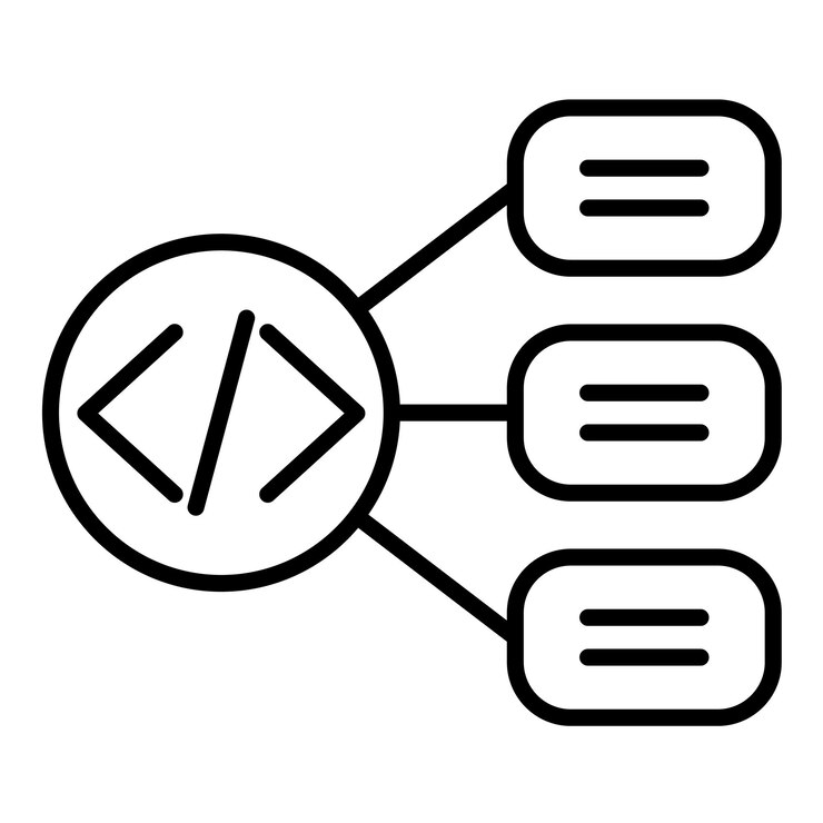 Vector design algorithm line illustration