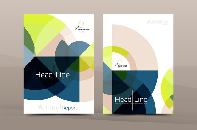 Vector design of annual report cover brochure