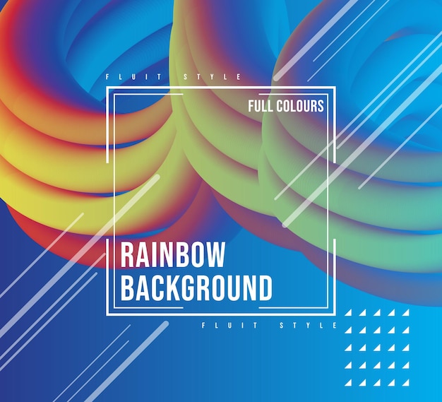 Design background raindow fluit