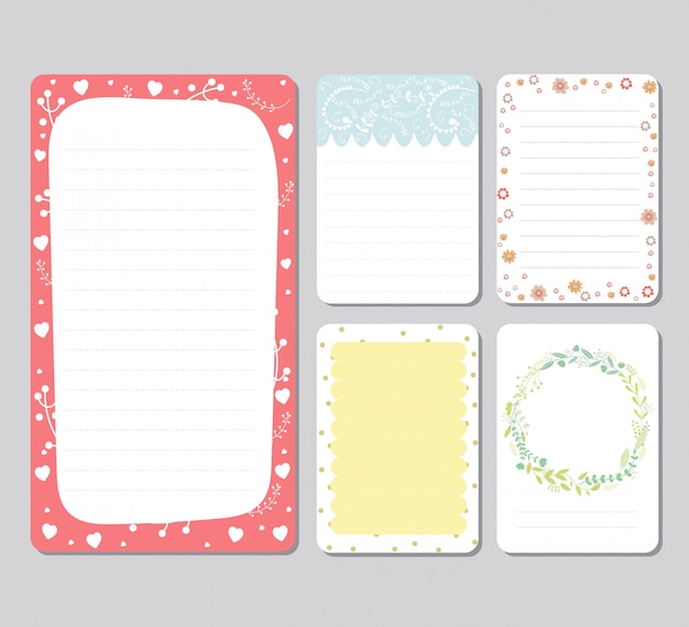 design background set for notebook 