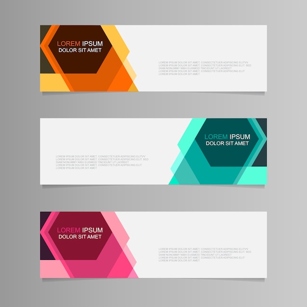 Vector design banner background. modern web template