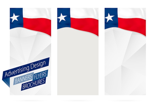 Design of banners flyers brochures with Texas State Flag