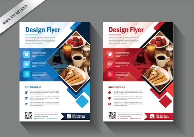 Vector design brochure flyer business template for annual report