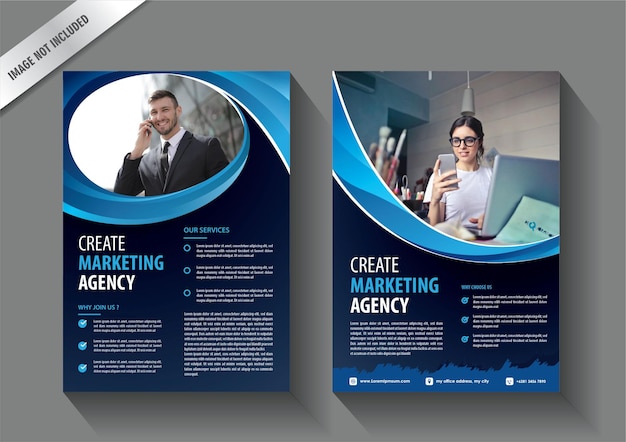 Vettore modello di business flyer brochure design per relazione annuale