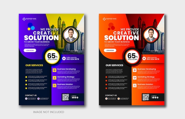 Vector design brochure flyer business template for cover annual report corporate