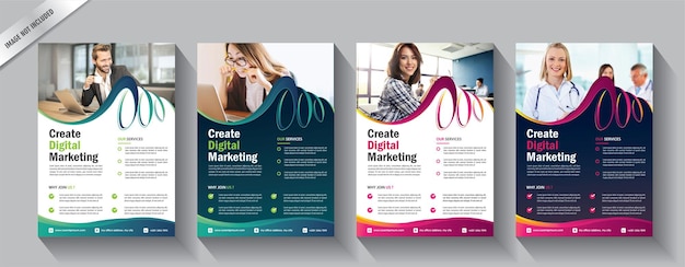 Vector design brochure flyer business template