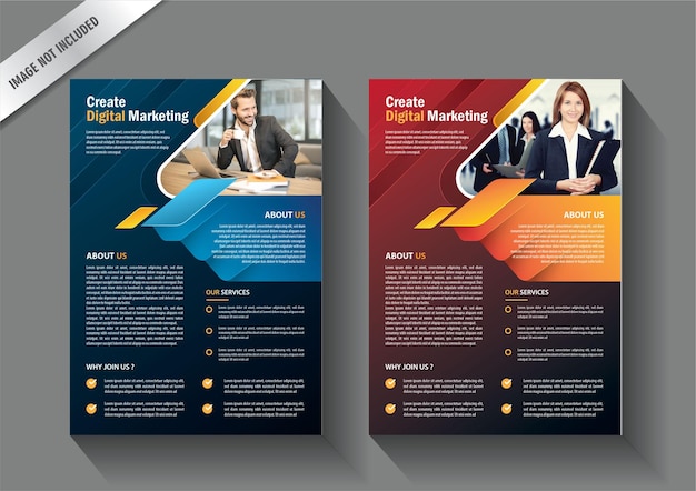 Modello di business volantino brochure design