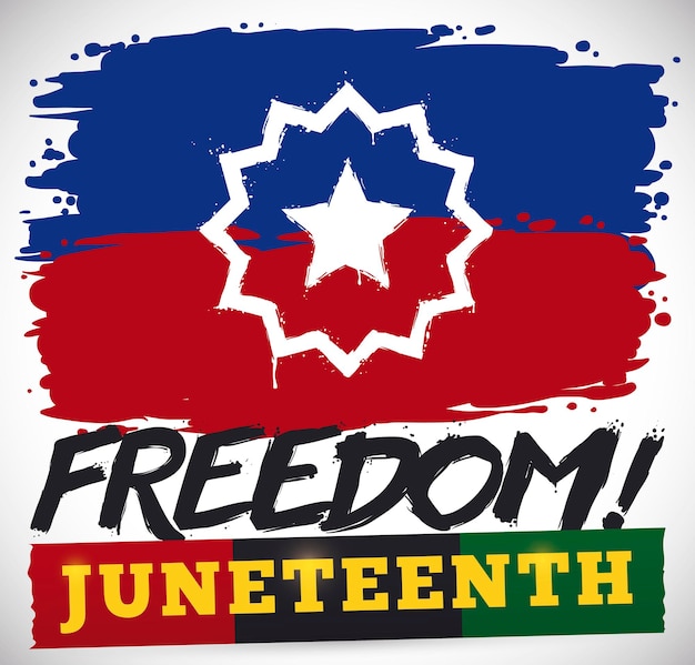 Design in brush stroke style to celebrate Juneteenth