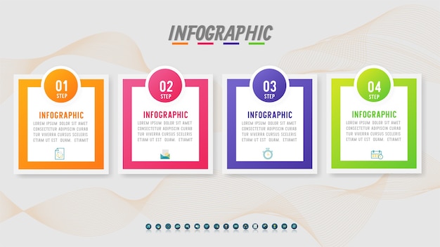 Elemento grafico infographic del modello di affari di progettazione.