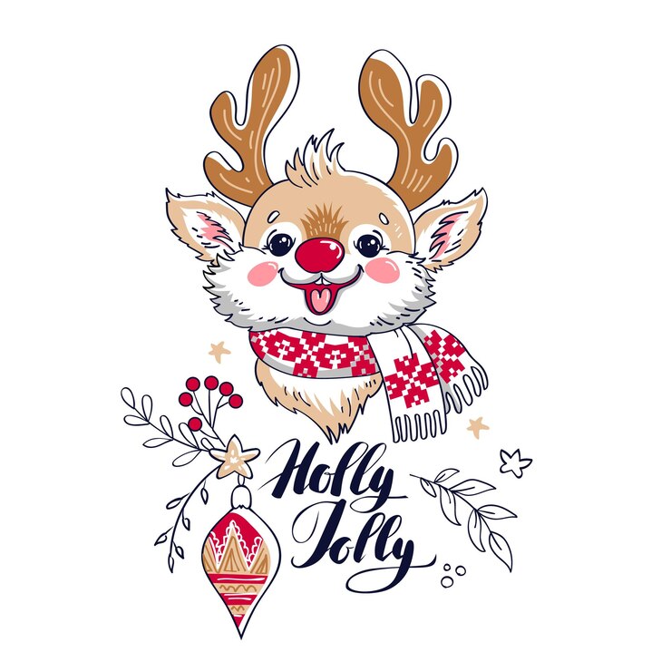 Design of Christmas greeting card