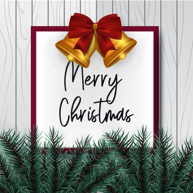 Design Christmas with decoration in Wood background