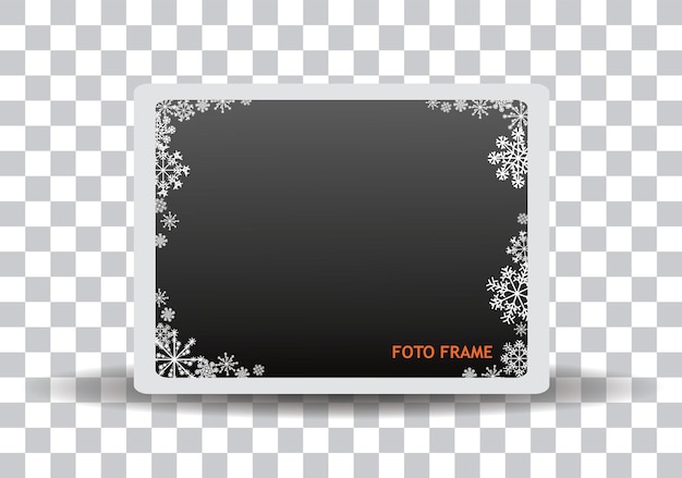 Design of Clean isolated Foto Frame Decorative ornament Winter Pattern illustration template Vector isolated frame for design of your site cards or invitations