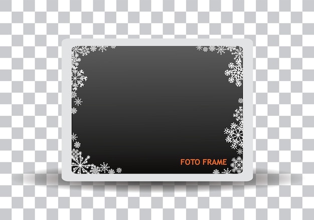 Design of clean isolated foto frame decorative ornament winter pattern illustration template vector isolated frame for design of your site cards or invitations