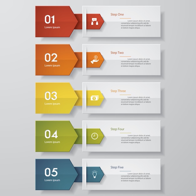 Design clean number banners template