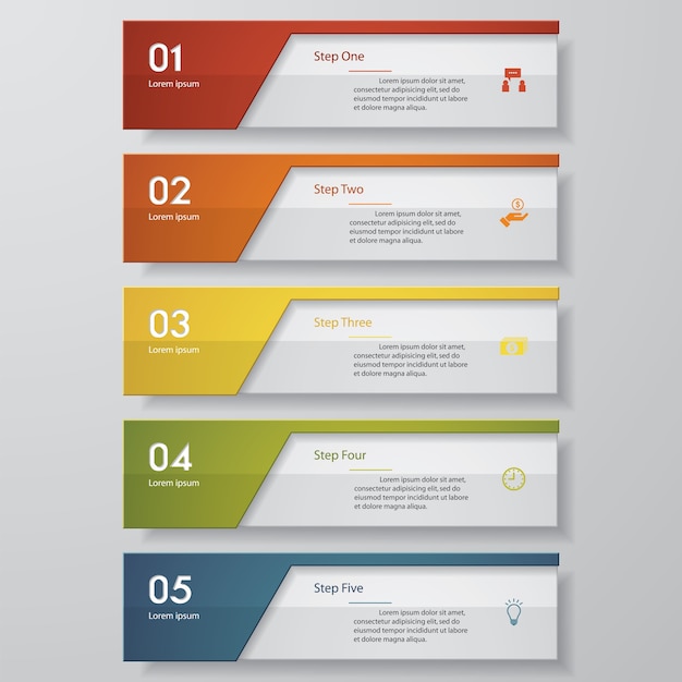 Design clean number banners template