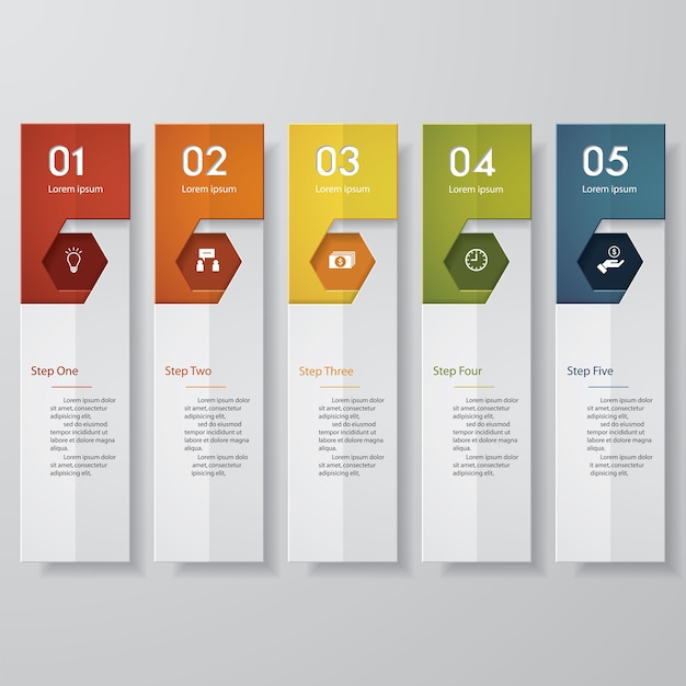 Design clean number banners template