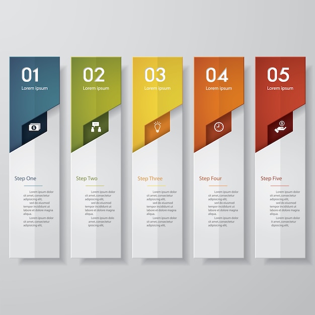 Design clean number banners template