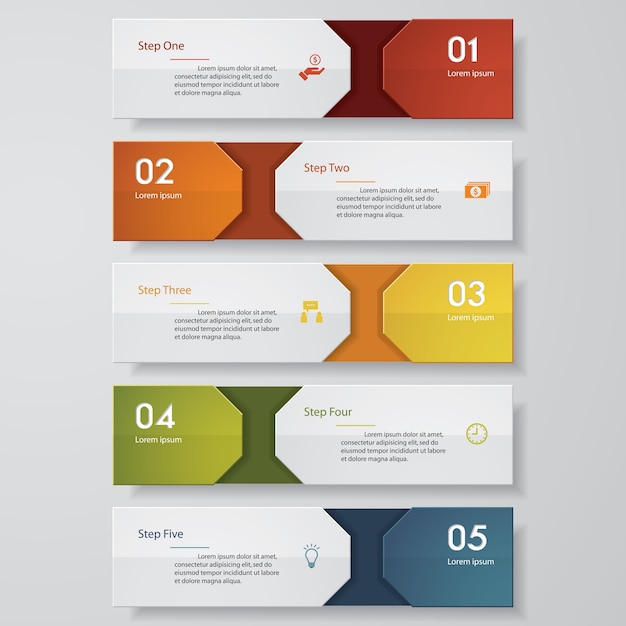 Design clean number banners template