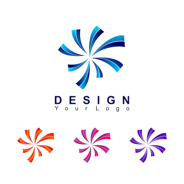デザイン カラー グラデーション ベクトル抽象的なロゴ