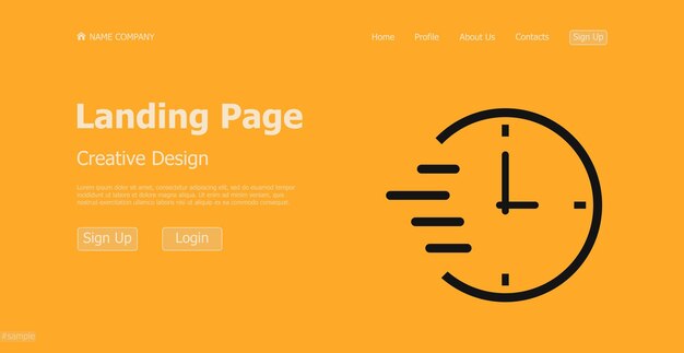 Design concept online store landing page website vector