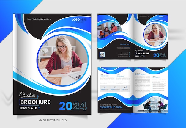 Vector design of a corporate company profile brochure template