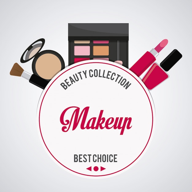 Vector design of cosmetics and make up