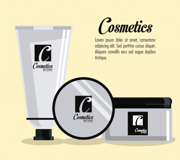 Vector design of cosmetics and make up