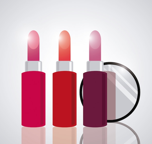 Vector design of cosmetics and make up